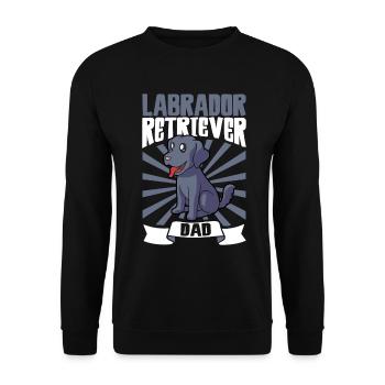 Labrador Retriever Dad - Labrador Retriever - Unisex Sweatshirt - black - Front - Alina (178cm) & Michal (187cm)