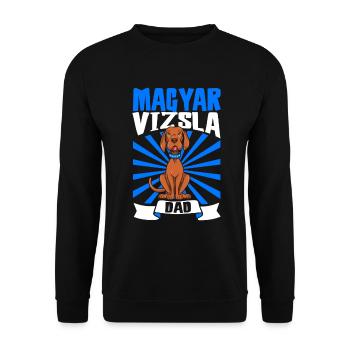 Magyar Vizsla Dad - Magyar Vizsla - Unisex Pullover - Schwarz - Vorne - Alina (178cm) & Michal (187cm)