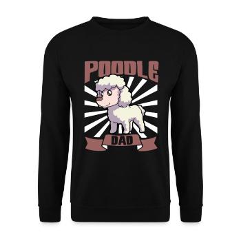 Poodle Dad - Pudel - Unisex Sweatshirt - black - Front - Alina (178cm) & Michal (187cm)