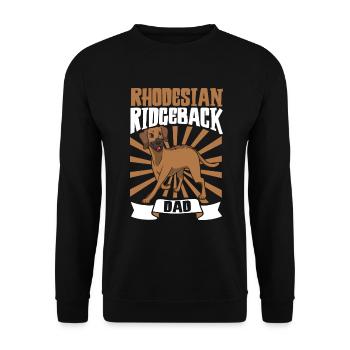 Rhodesian Ridgeback Dad - Rhodesian Ridgeback - Unisex Sweatshirt - black - Front - Alina (178cm) & Michal (187cm)