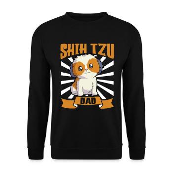 Shih Tzu Dad - Shih Tzu - Unisex Sweatshirt - black - Front - Alina (178cm) & Michal (187cm)