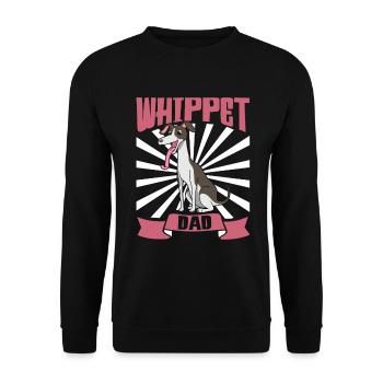 Whippet Dad - Whippet - Unisex Pullover - Schwarz - Vorne - Alina (178cm) & Michal (187cm)
