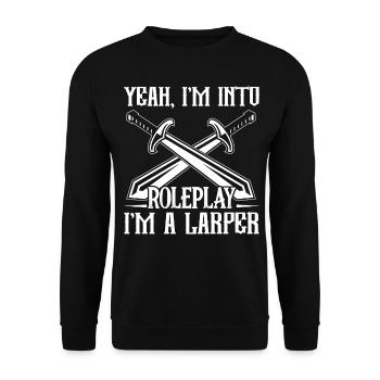 LARP Live-Action-Rollenspiele - Unisex Pullover - Schwarz - Vorne - Alina (178cm) & Michal (187cm)