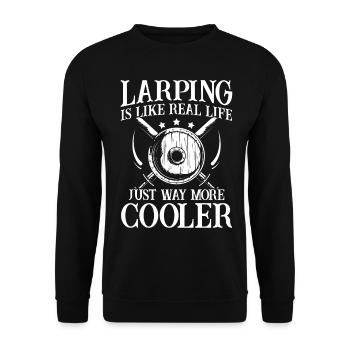 Jeux de rôle en direct LARP - Sweat-shirt Unisexe - noir - Devant - Alina (178cm) & Michal (187cm)