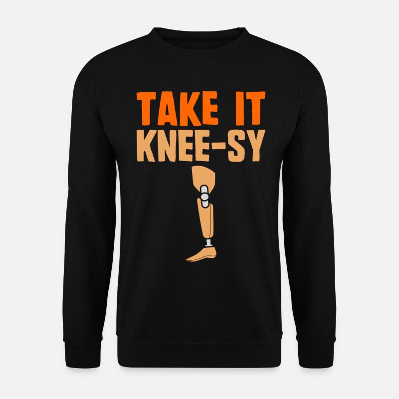 Funny Amputee Amputated Leg Prosthesis - Unisex Sweatshirt - black