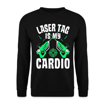 Player - Unisex Sweatshirt - black - Front - Alina (178cm) & Michal (187cm)