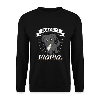 Bolonka Mama - Bolonka Zwetna - Unisex Pullover - Schwarz - Vorne - Alina (178cm) & Michal (187cm)