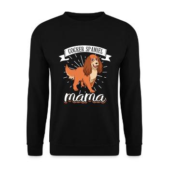 Cocker Spaniel Mama - Cocker Spaniel - Unisex Sweatshirt - black - Front - Alina (178cm) & Michal (187cm)
