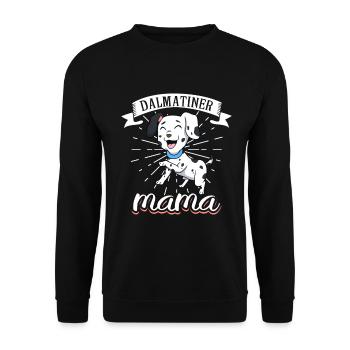 Maman Dalmatienne - Dalmatien - Sweat-shirt Unisexe - noir - Devant - Alina (178cm) & Michal (187cm)