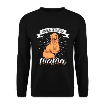 Golden Retriever Mama - Golden Retriever - Unisex Sweatshirt - black - Front - Alina (178cm) & Michal (187cm)