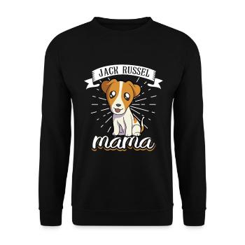 Jack Russel Mama - Jack Russel Terrier - Unisex Pullover - Schwarz - Vorne - Alina (178cm) & Michal (187cm)