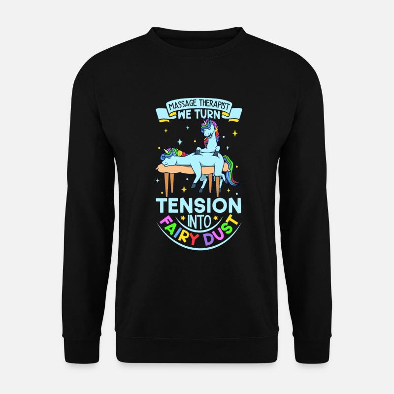 la tension en poussière de fée - Massage - Sweat-shirt Unisexe - noir