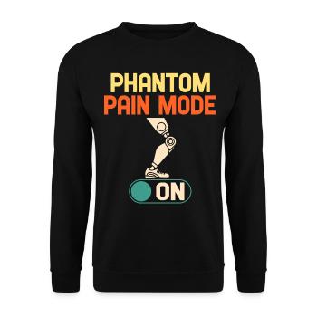 Beinprothese Amputierter Amputation - Unisex Pullover - Schwarz - Vorne - Alina (178cm) & Michal (187cm)