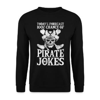 Funny arm prosthesis for amputees - Unisex Sweatshirt - black - Front - Alina (178cm) & Michal (187cm)