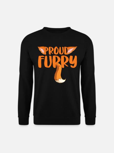 Furry Fandom Fursona Fursuit Fox - Unisex Sweatshirt - black