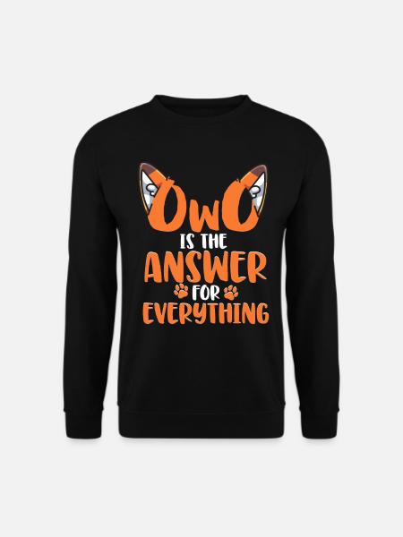 Furry Fandom Fursona Fox - Unisex Sweatshirt - black