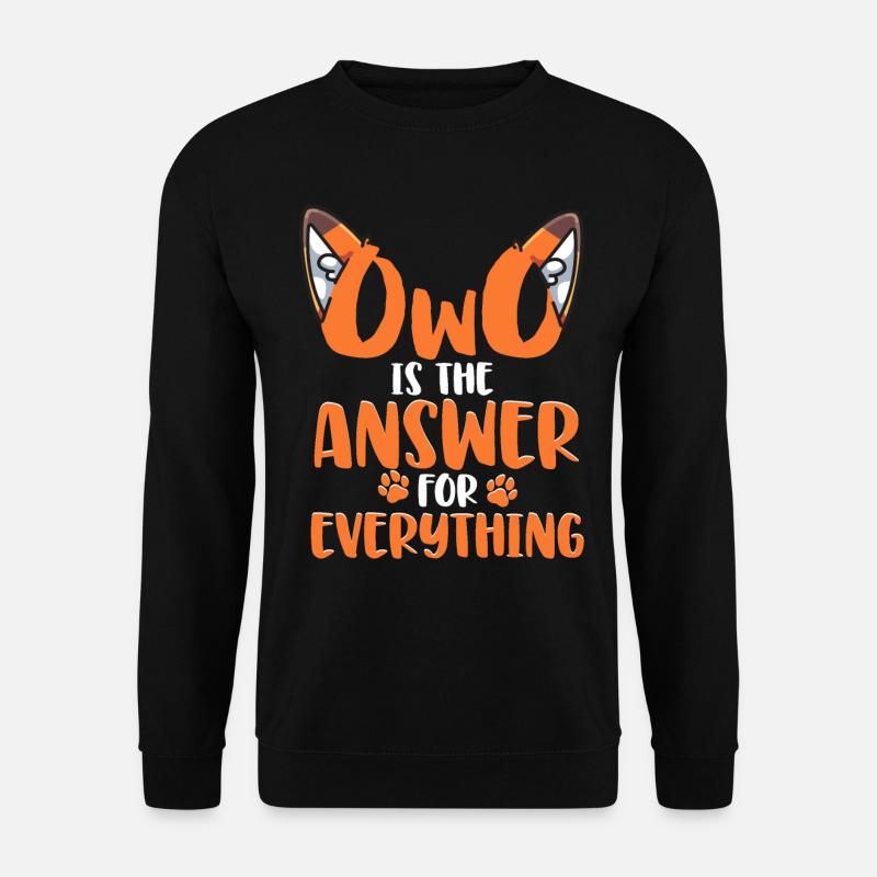 Furry Fandom Fursona Fuchs - Unisex Pullover - Schwarz