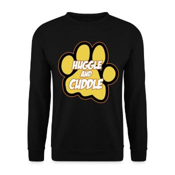Furry Fandom Fursona Fursuit Paw - Unisex Sweatshirt - black - Front - Alina (178cm) & Michal (187cm)