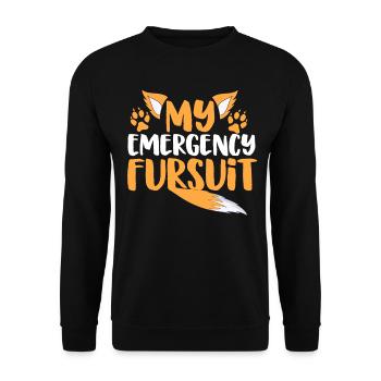 Furry Fandom Fursona Fox - Unisex Sweatshirt - black - Front - Alina (178cm) & Michal (187cm)