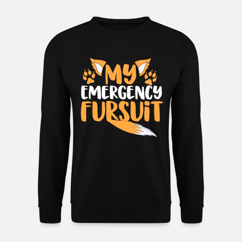 Furry Fandom Fursona Fox - Unisex Sweatshirt - black