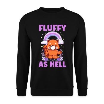Furry Fandom Fursona Fursuit Fox - Unisex Sweatshirt - black - Front - Alina (178cm) & Michal (187cm)