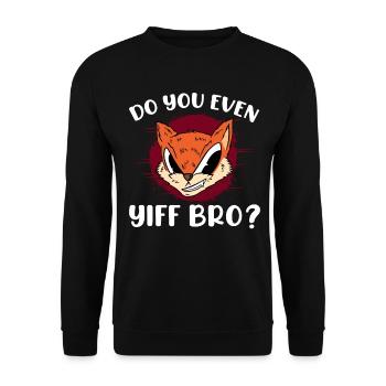 Furry Fandom Fursona Fursuit Fox - Unisex Sweatshirt - black - Front - Alina (178cm) & Michal (187cm)