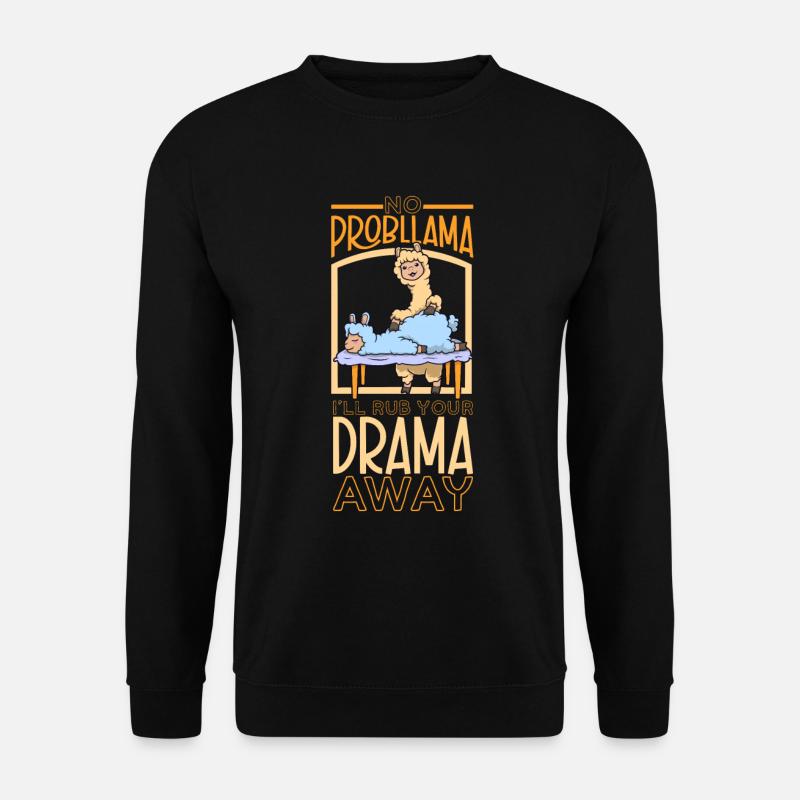 No Probllama - Massage - Unisex Pullover - Schwarz