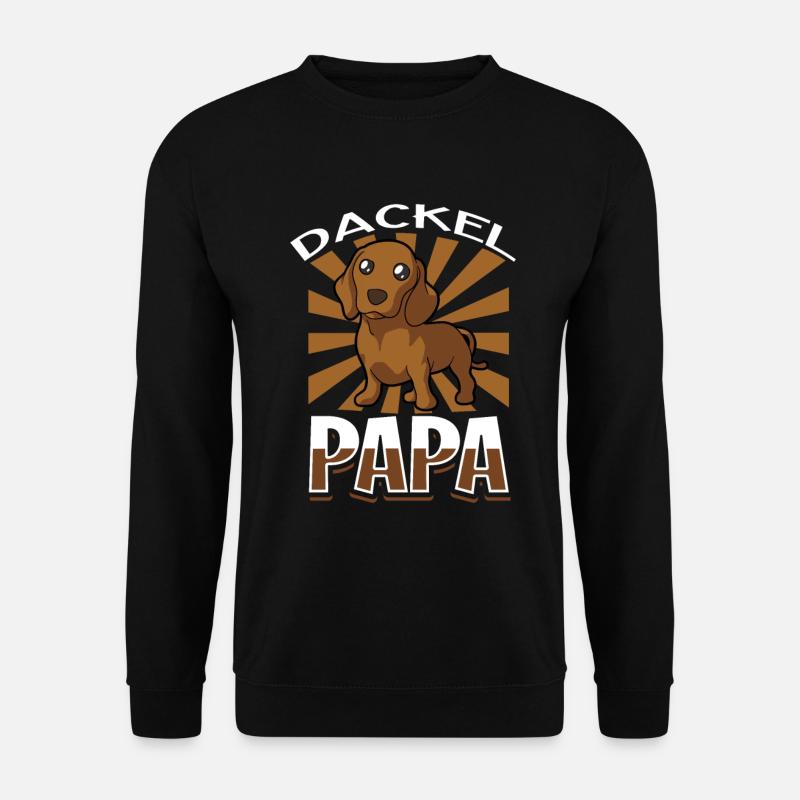 Papa teckel - Teckel - Sweat-shirt Unisexe - noir