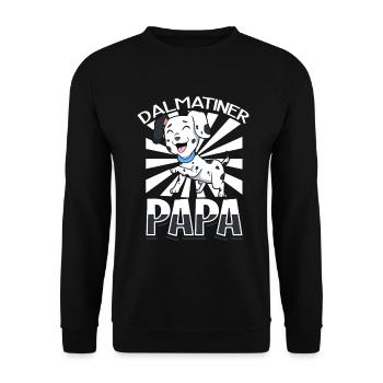Papa dalmatien - Dalmatien - Sweat-shirt Unisexe - noir - Devant - Alina (178cm) & Michal (187cm)