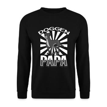 Great Dane Papa - Great Dane - Unisex Sweatshirt - black - Front - Alina (178cm) & Michal (187cm)