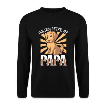 Golden Retriever Papa - Golden Retriever - Unisex Sweatshirt - black - Front - Alina (178cm) & Michal (187cm)