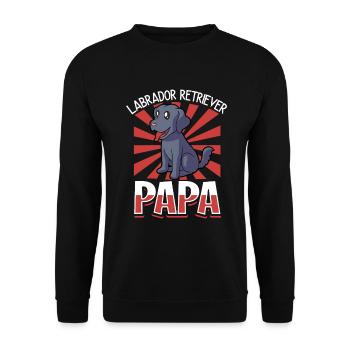 Labrador Retriever Papa - Labrador Retriever - Unisex Sweatshirt - black - Front - Alina (178cm) & Michal (187cm)