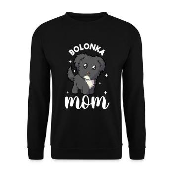 Bolonka Mom - Bolonka Zwetna - Unisex Pullover - Schwarz - Vorne - Alina (178cm) & Michal (187cm)