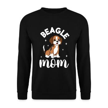 Beagle Mom - Beagle - Unisex Sweatshirt - black - Front - Alina (178cm) & Michal (187cm)