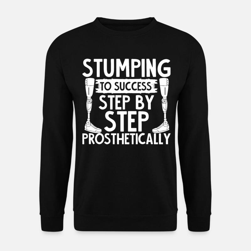 Leg prosthesis amputees - Unisex Sweatshirt - black