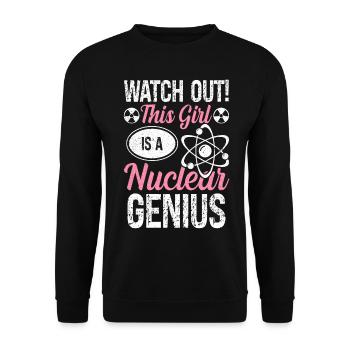 Nuclear Engineer Engineering - Unisex Sweatshirt - black - Front - Alina (178cm) & Michal (187cm)