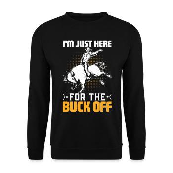 Stierreiter Stierreitender Cowboy - Unisex Pullover - Schwarz - Vorne - Alina (178cm) & Michal (187cm)