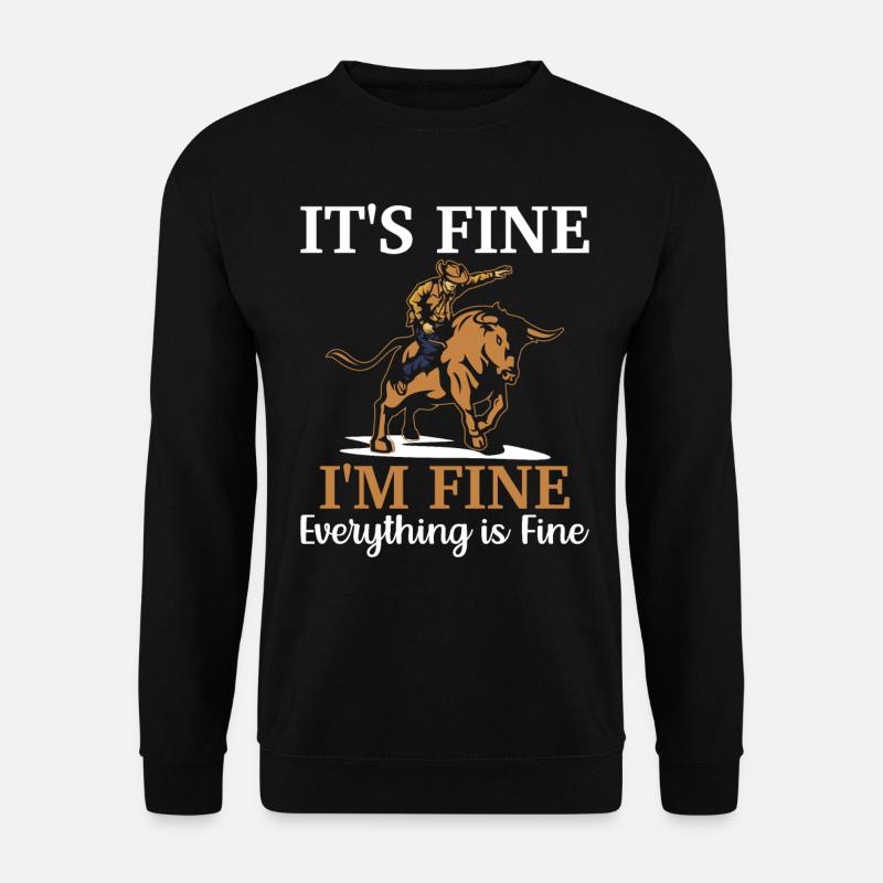 Stierreiter Stierreitender Cowboy - Unisex Pullover - Schwarz