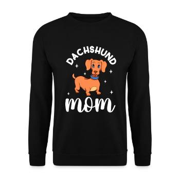 Dachshund Mom - Dackel - Unisex Sweatshirt - black - Front - Alina (178cm) & Michal (187cm)