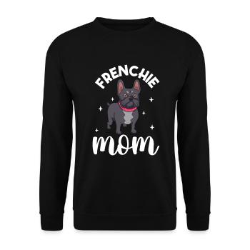 Frenchie Mom - French Bulldog - Unisex Sweatshirt - black - Front - Alina (178cm) & Michal (187cm)