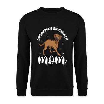Rhodesian Ridgeback Mom - Rhodesian Ridgeback - Unisex Sweatshirt - black - Front - Alina (178cm) & Michal (187cm)