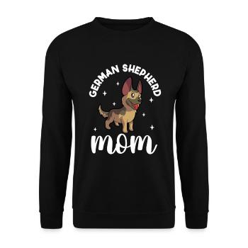 German Shepherd Mom - Schäferhund - Unisex Sweatshirt - black - Front - Alina (178cm) & Michal (187cm)