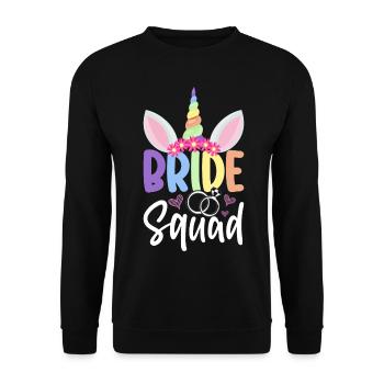 Hochzeit Brautparty Junggesellenabschied - Unisex Pullover - Schwarz - Vorne - Alina (178cm) & Michal (187cm)