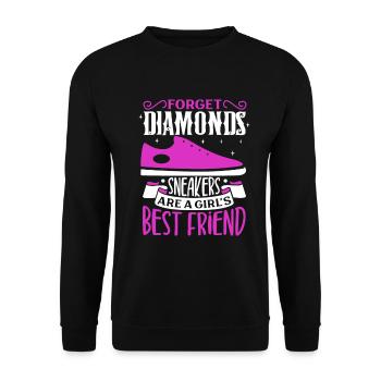 Sneaker sind meine besten Freunde - Sneakerhead - Unisex Pullover - Schwarz - Vorne - Alina (178cm) & Michal (187cm)
