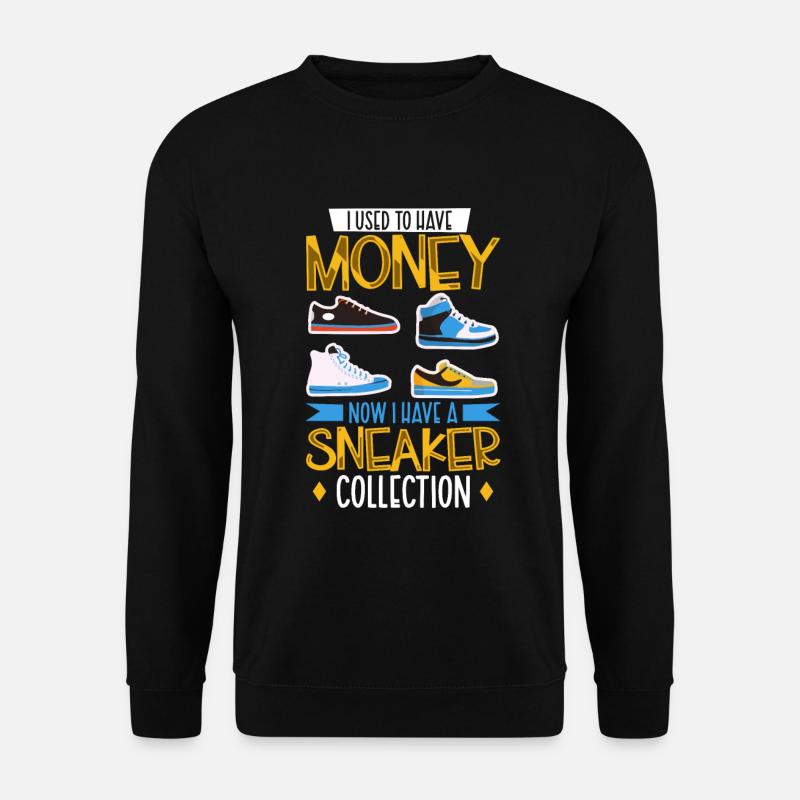 Ich habe eine Sneaker Sammlung - Unisex Pullover - Schwarz