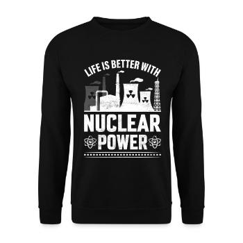 Nuclear Engineer - Unisex Sweatshirt - black - Front - Alina (178cm) & Michal (187cm)