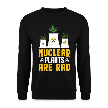 Nuclear Power Nuclear Technology - Unisex Sweatshirt - black - Front - Alina (178cm) & Michal (187cm)
