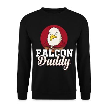Falconer Falconry Hawking - Unisex Sweatshirt - black - Front - Alina (178cm) & Michal (187cm)