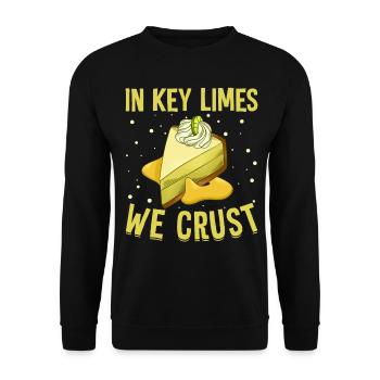Fun dessert for Key Lime Pie lovers - Unisex Sweatshirt - black - Front - Alina (178cm) & Michal (187cm)