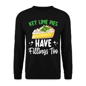 Dessert pour les amateurs de tarte au citron vert - Sweat-shirt Unisexe - noir - Devant - Alina (178cm) & Michal (187cm)